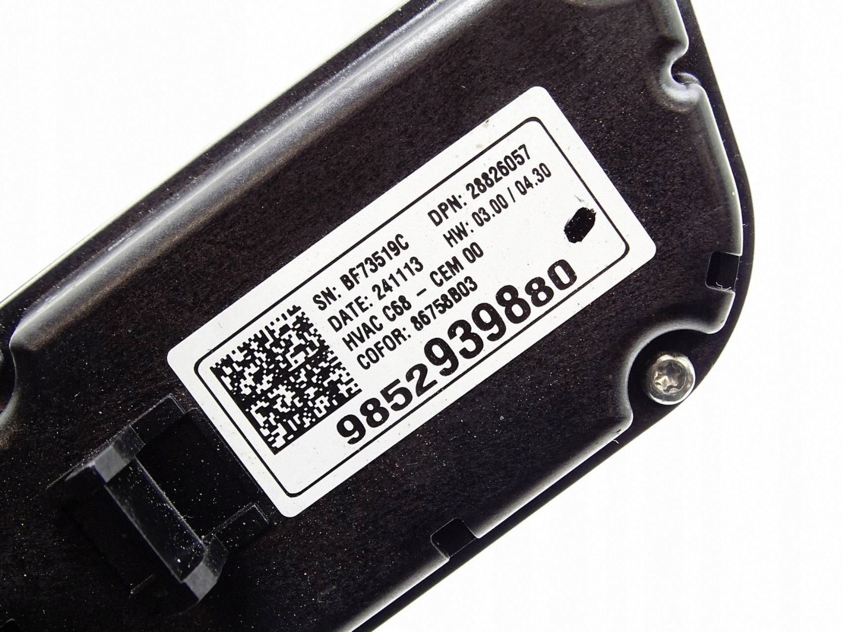 Unite commande clima OPEL CORSA F 9852939880