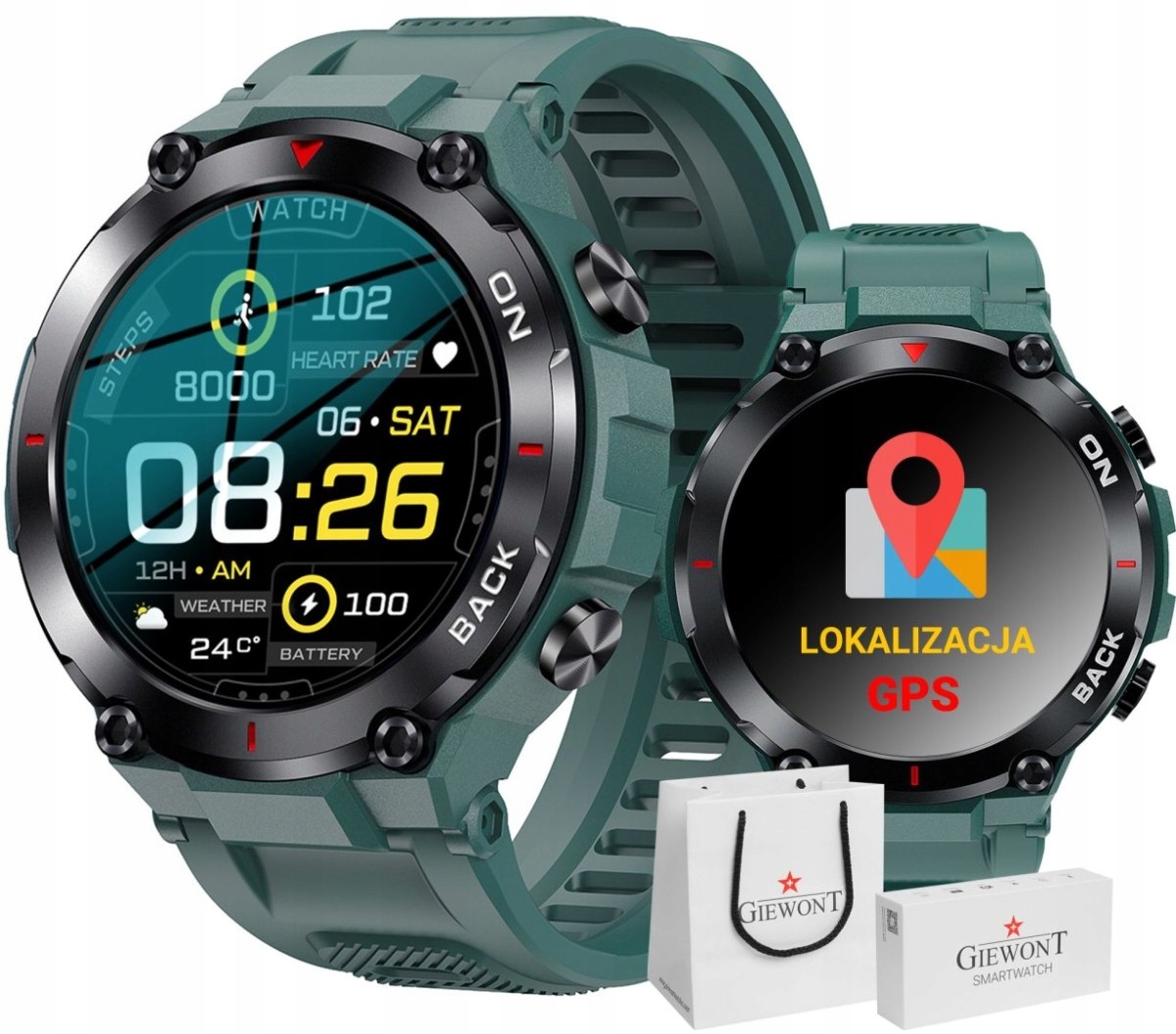 Inteligentné hodinky Giewont Pionier Gps GW460-2 Sea Green