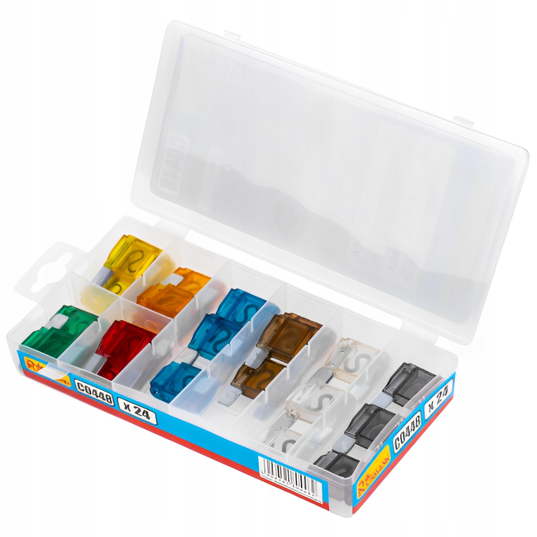 ZESTAW KOMPLET BEZPIECZNIKÓW MOSTKOWYCH MAXI 24szt RICHMANN C0448 Kod producenta C0448