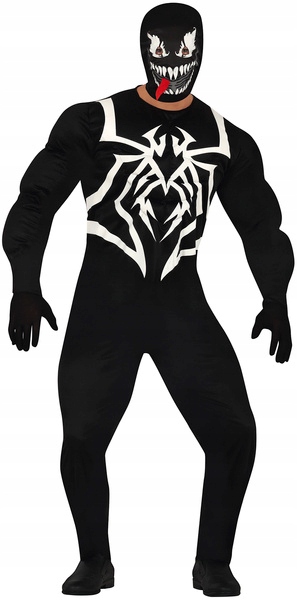 Kostým Pavouka Černobílý Hrdina Pavouk Převlek Halloween M