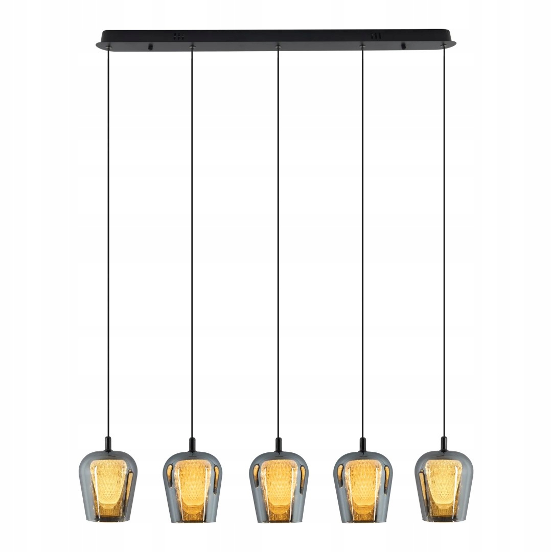 Lampa Wisząca Keso 5xLED czarna PL0141-5 Yaskr