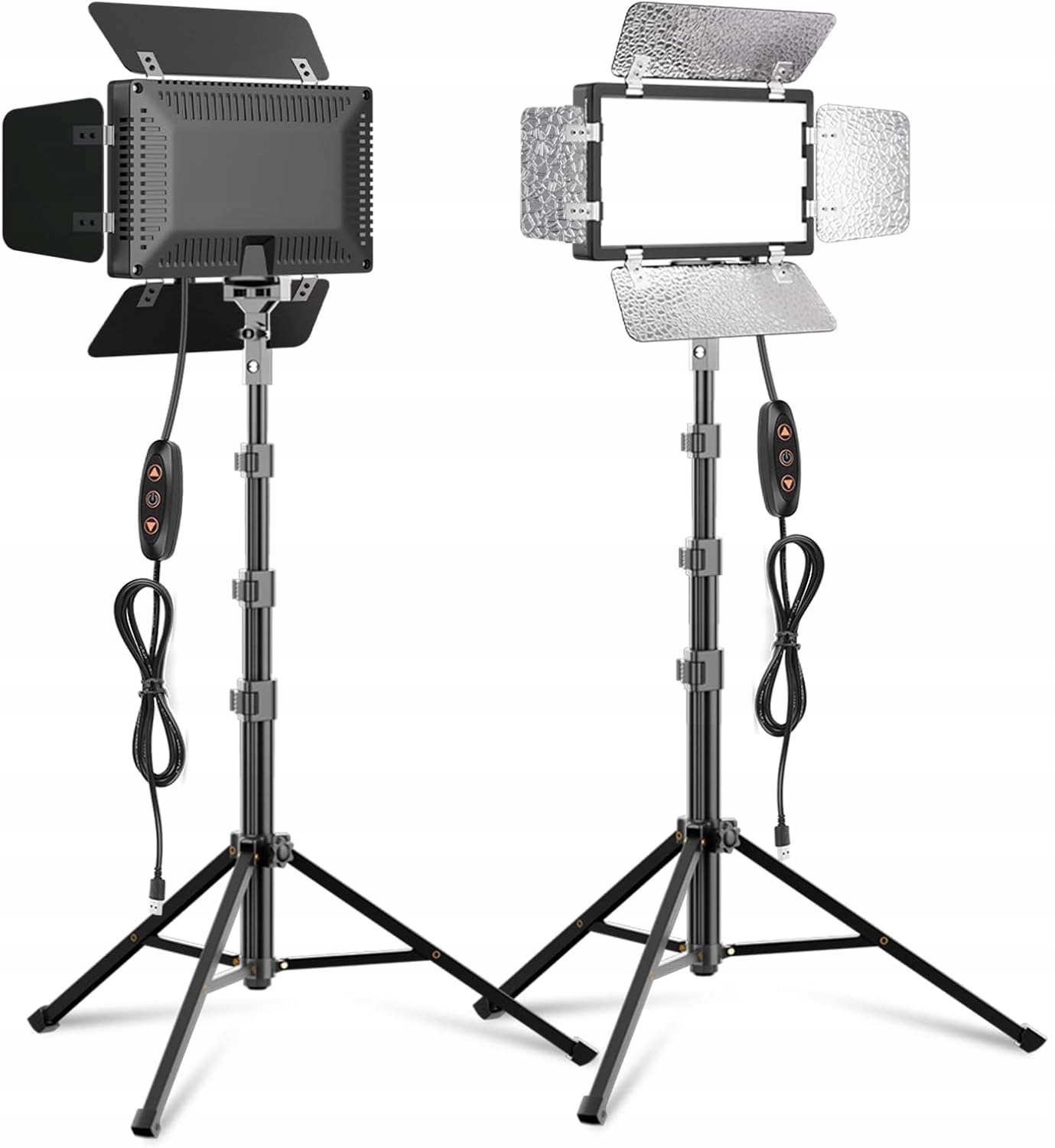 OŚWIETLENIE DO FOTOGRAFII LAMPY LED 2 x EMART REGULOWANA LAMPA 2 x STATYW Źródło światła LED