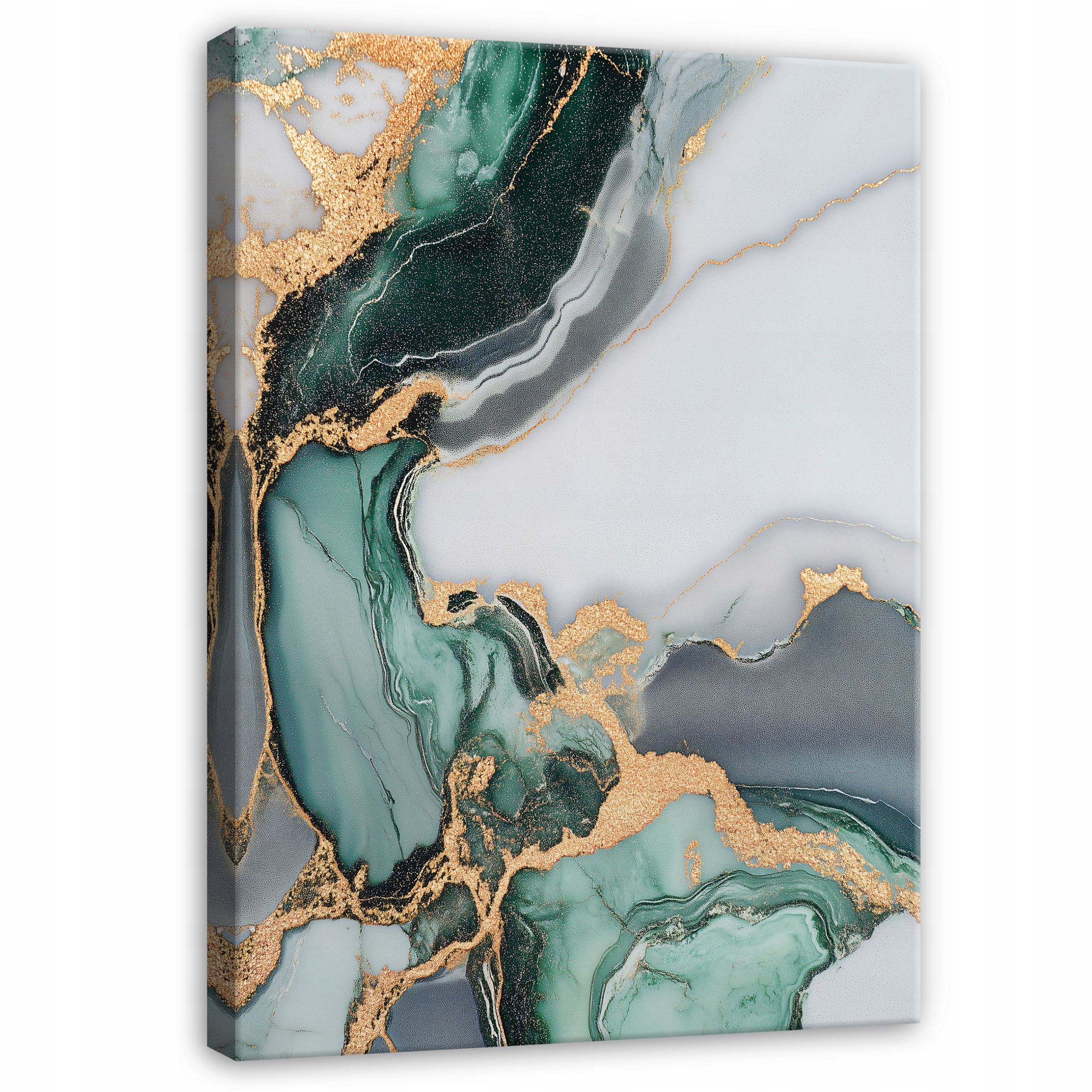 Obraz 80x120 Abstrakce zlato zeleň tyrkysová mramorová textura umění