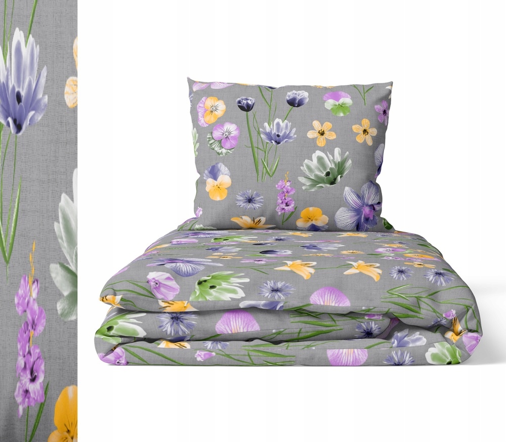 Hotelové Povlečení 160x200 cm 2xPOVLEČENÍ 70x80 Sada Povlečení Polní květina