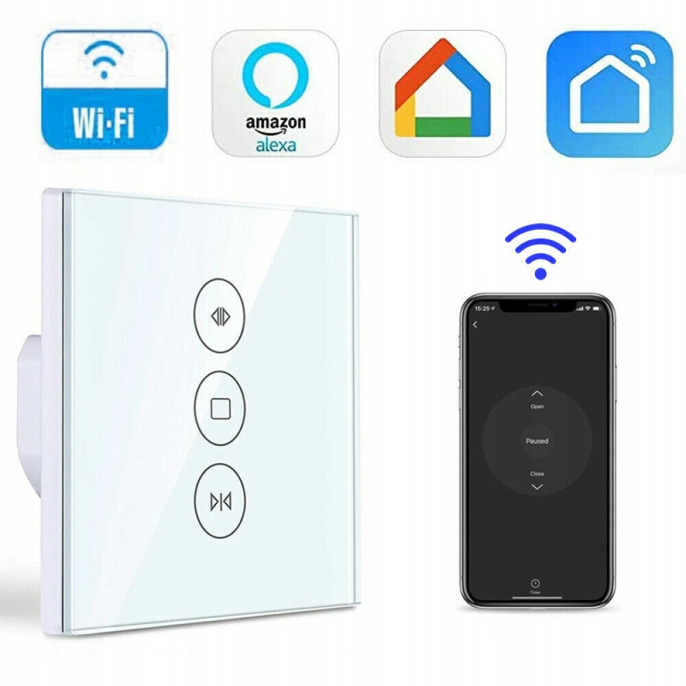 2X Wifi Inteligentní Záclonový Spínač, Dálkové Ovládání,