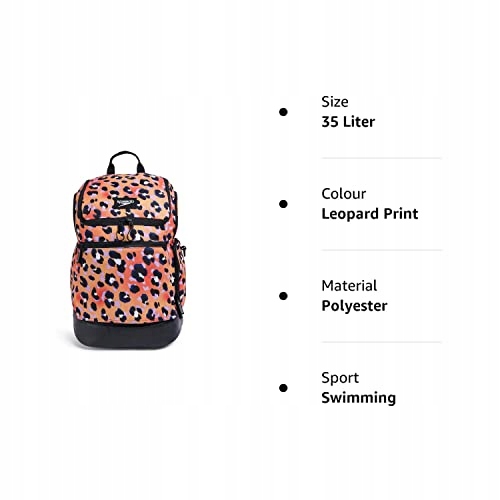 Speedo Teamster Backpack, Leopard Print, 35 Liter Pojemność 35 l