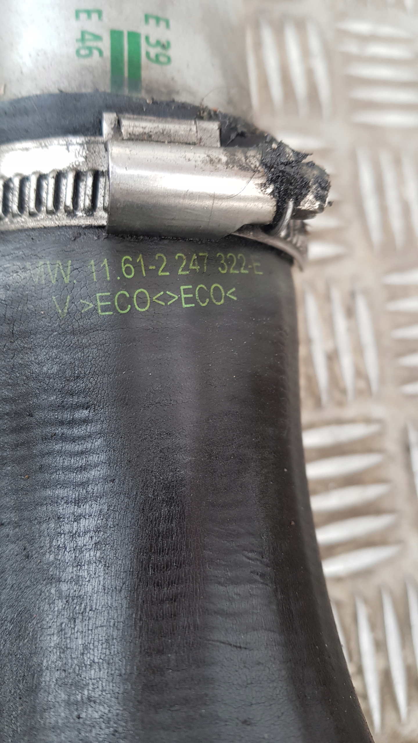 BMW E46 cijev prijenos interkulera 2.0D
