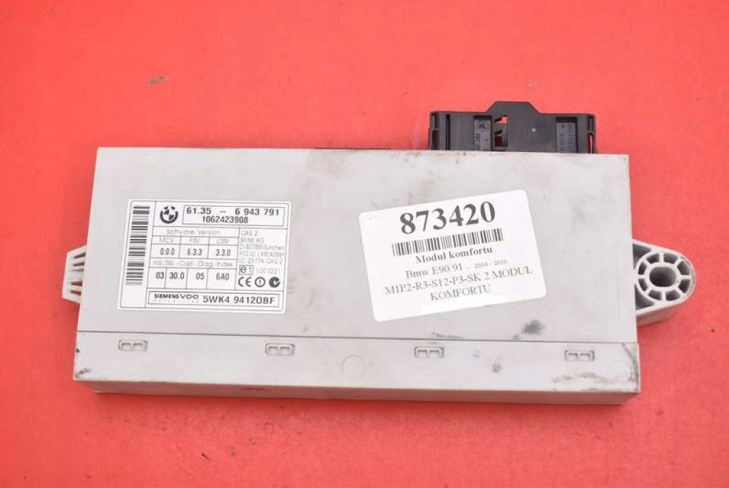 Unité commande confort 6943791 BMW E90 E91 2.0 D 163 KM 04-10