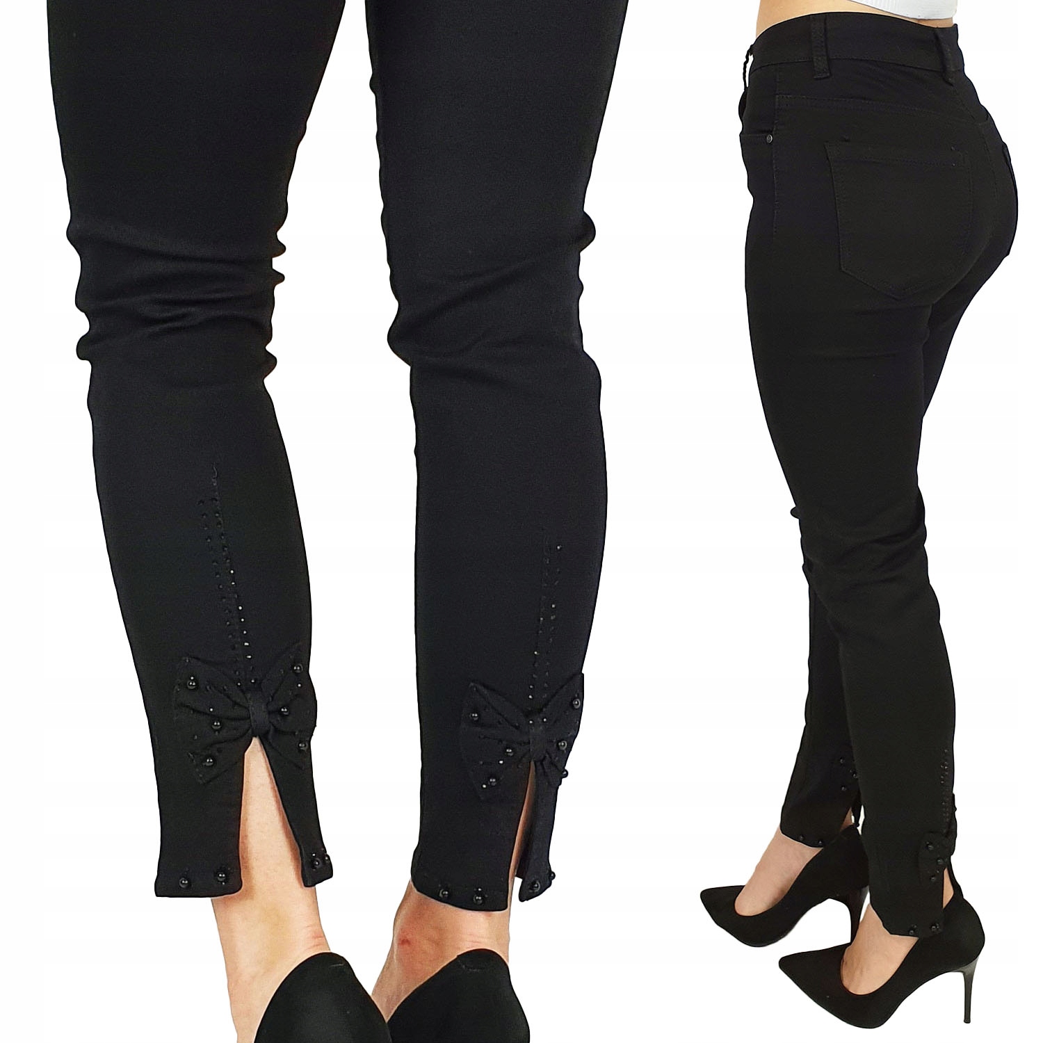 

#spodnie Damskie Jeans Kokarda Plus Size Bleck