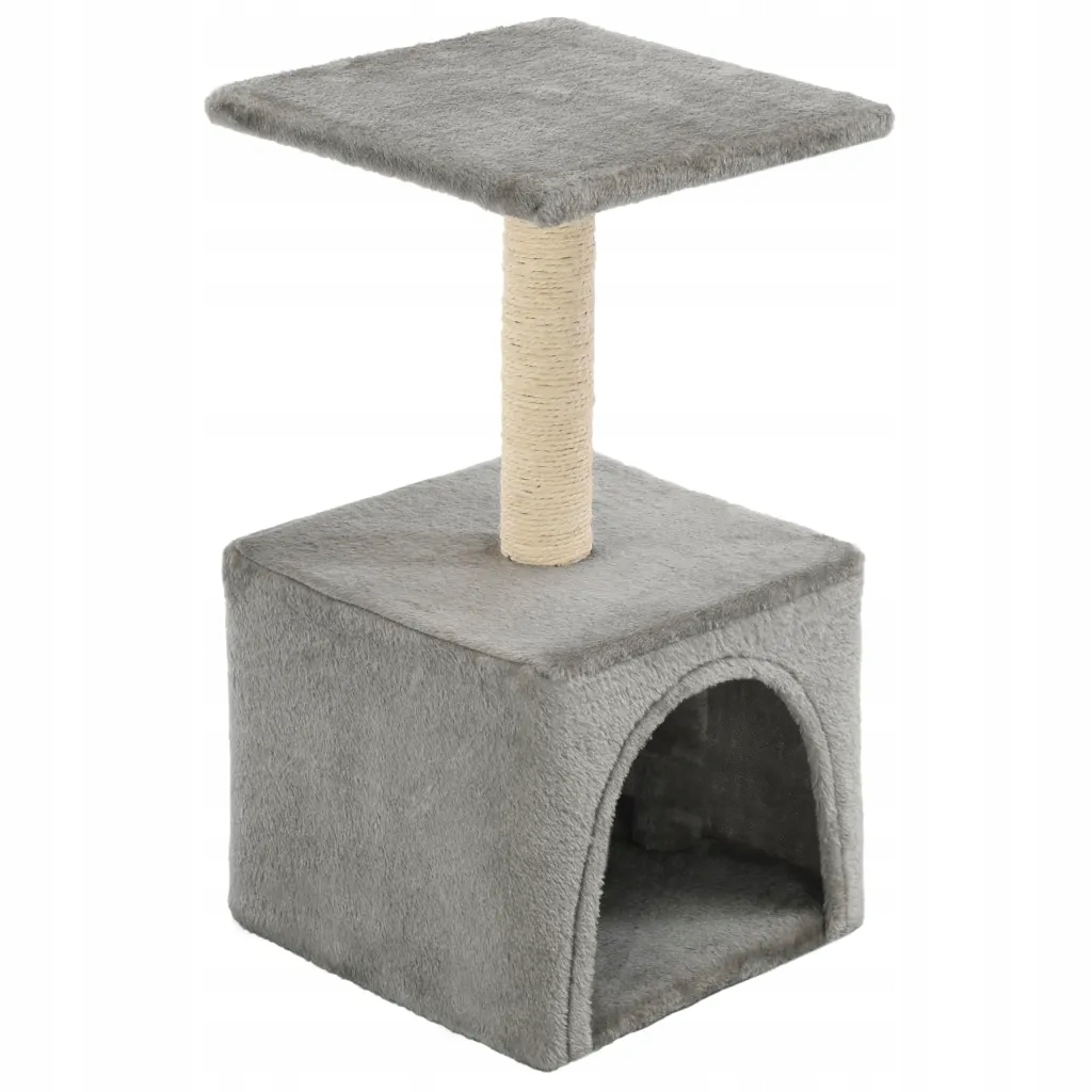 Levně Škrabadlo pro kočky se sisalovým sloupkem, 55 cm, šedé