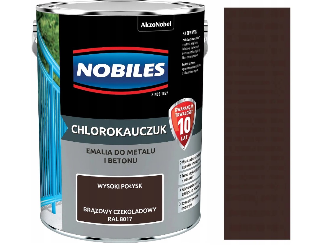 

Nobiles Chlorokauczuk Emalia 0,9L Brąz Czekoladowy