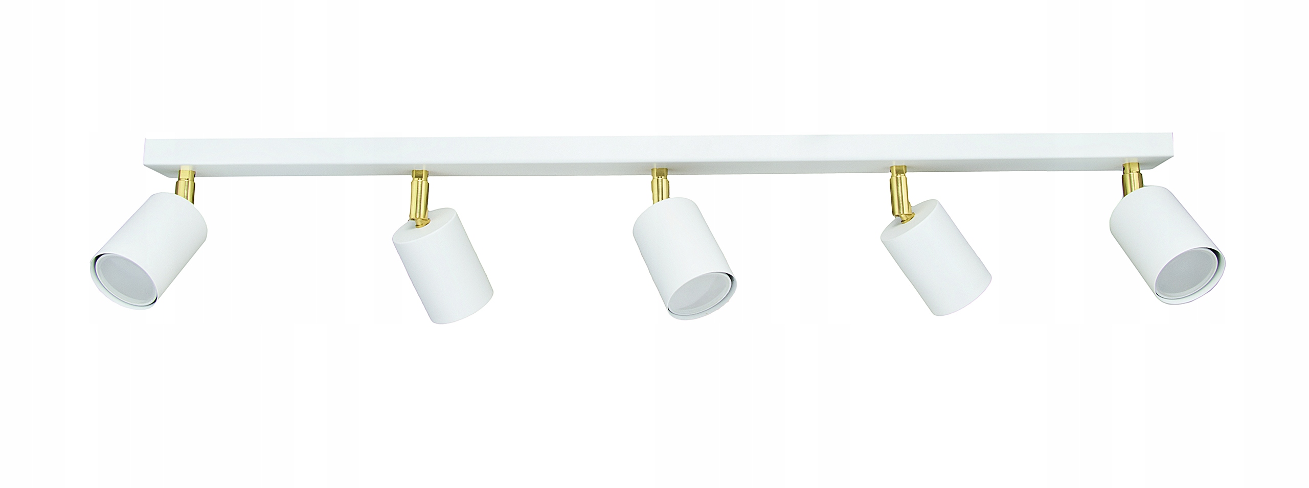 LAMPA SPOT SUFITOWA OPRAWA HALOGENOWA GU10 5 RUCHOMA BIAŁA ZŁOTA LED Stan opakowania oryginalne