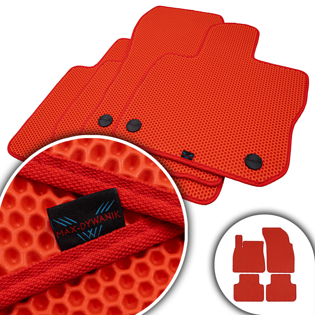 Audi Q8 2018 Koberce Eva Eternity Červené Honey