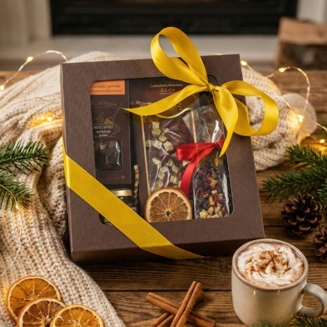 Dárková sada s medem, vánočním stromečkem a vánočním stromečkem, Vánoce