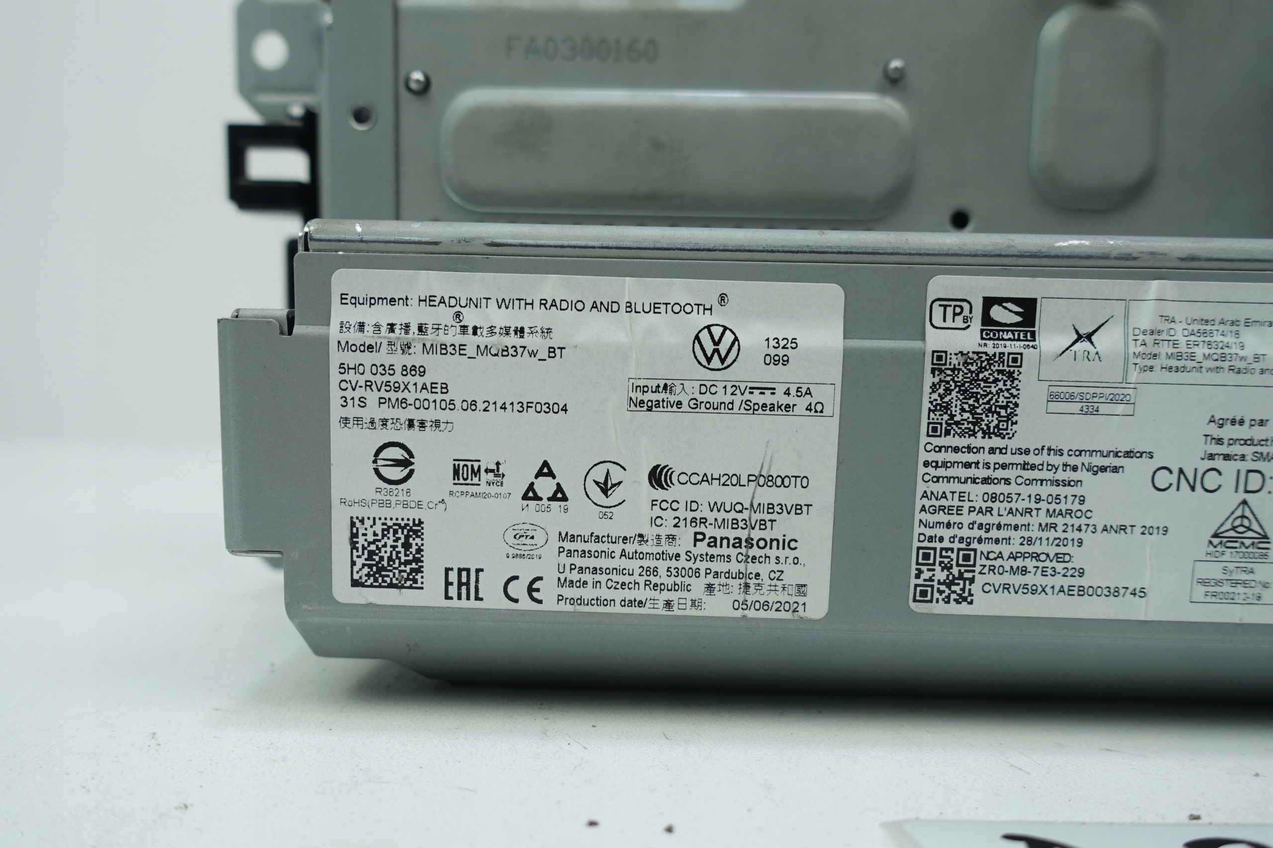 EKRAN display RADIO BLUETOOTH VW GOLF VIII 5H0