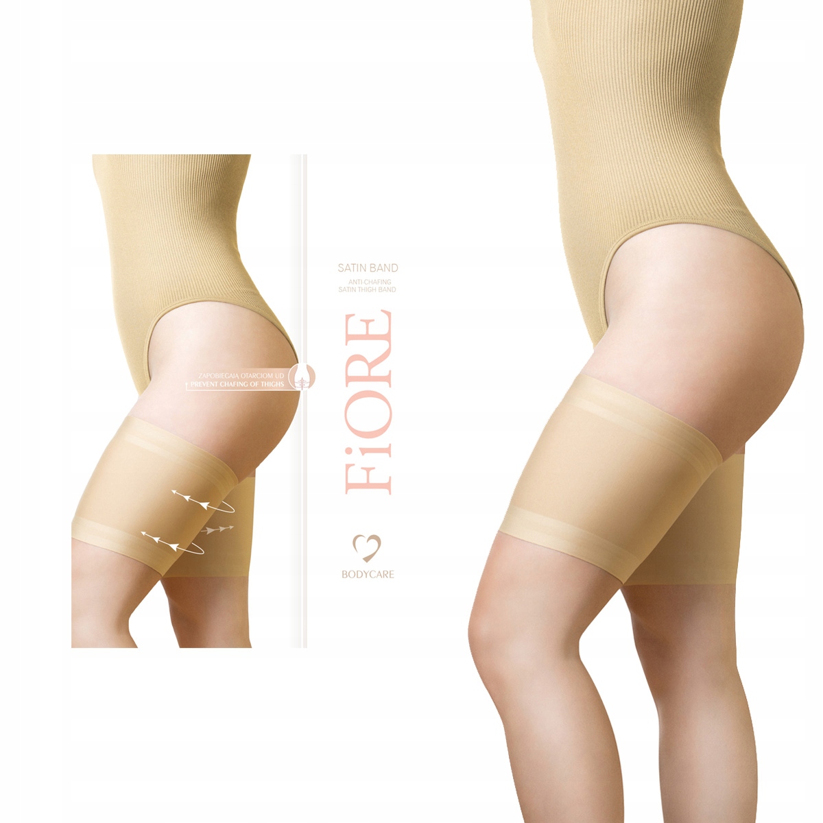 Opaska satynowa przeciw otarciom fiore 5/6 beż