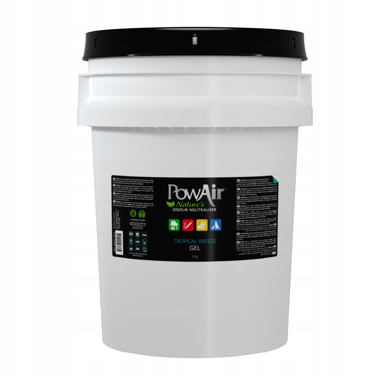 Neutralizátor pachů PowAIr gel 20 kg Tropical Breeze