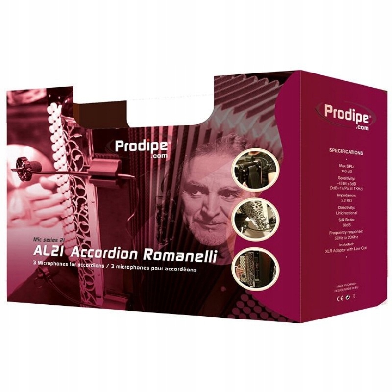Prodipe AL21 zestaw mikrofonów do akordeonu Zastosowanie instrumentalny