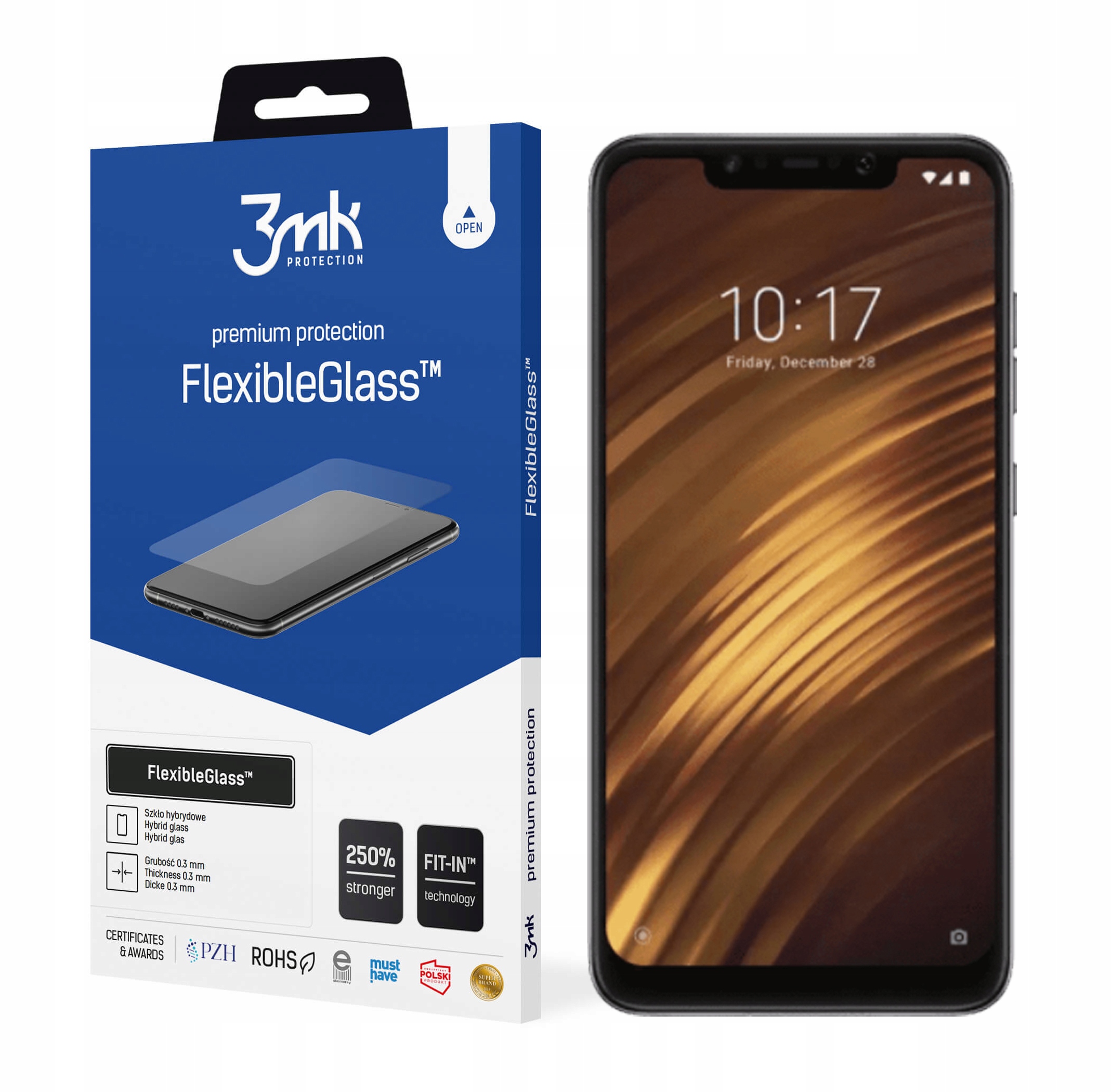 

Szkło 3MK FlexibleGlass do Xiaomi Pocophone F1