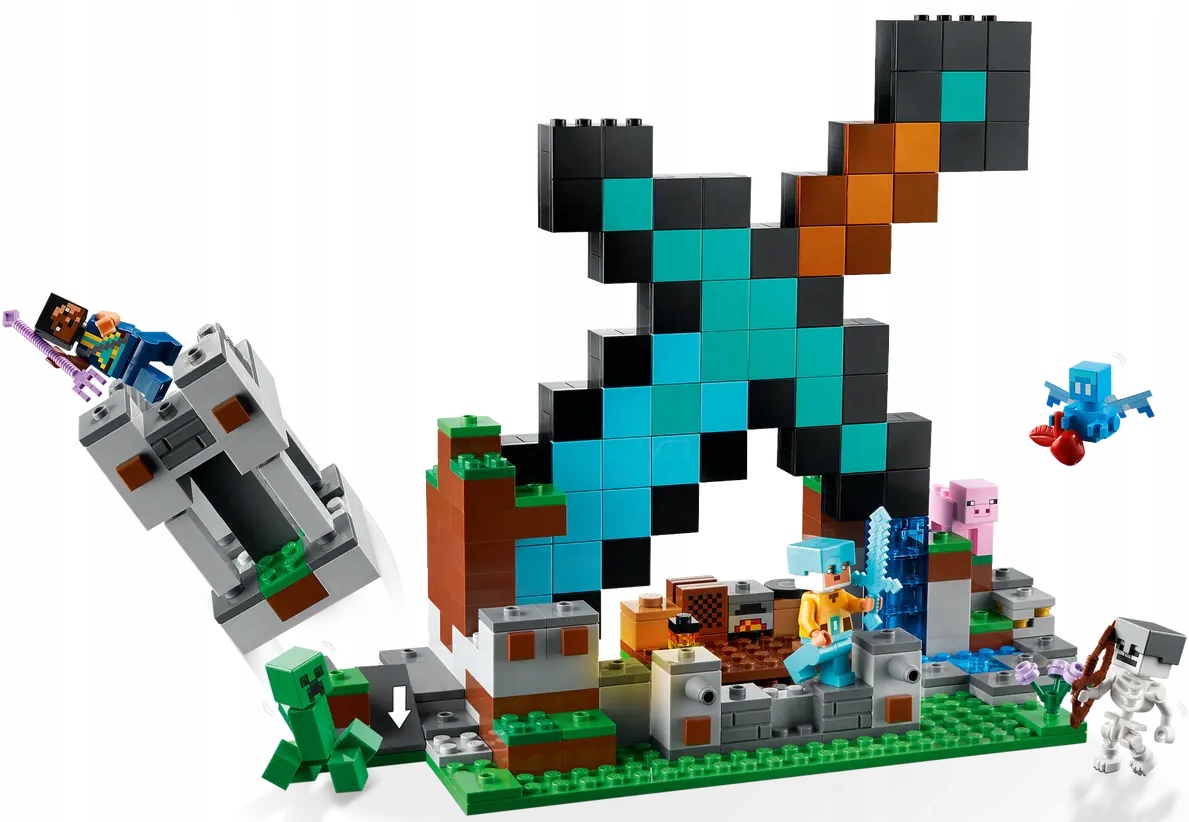 LEGO MAINCRAFT 21244 DIAMENTOWY MIECZ BASTION BAZA 5 FIGUREK CREEPER ZESTAW Marka LEGO