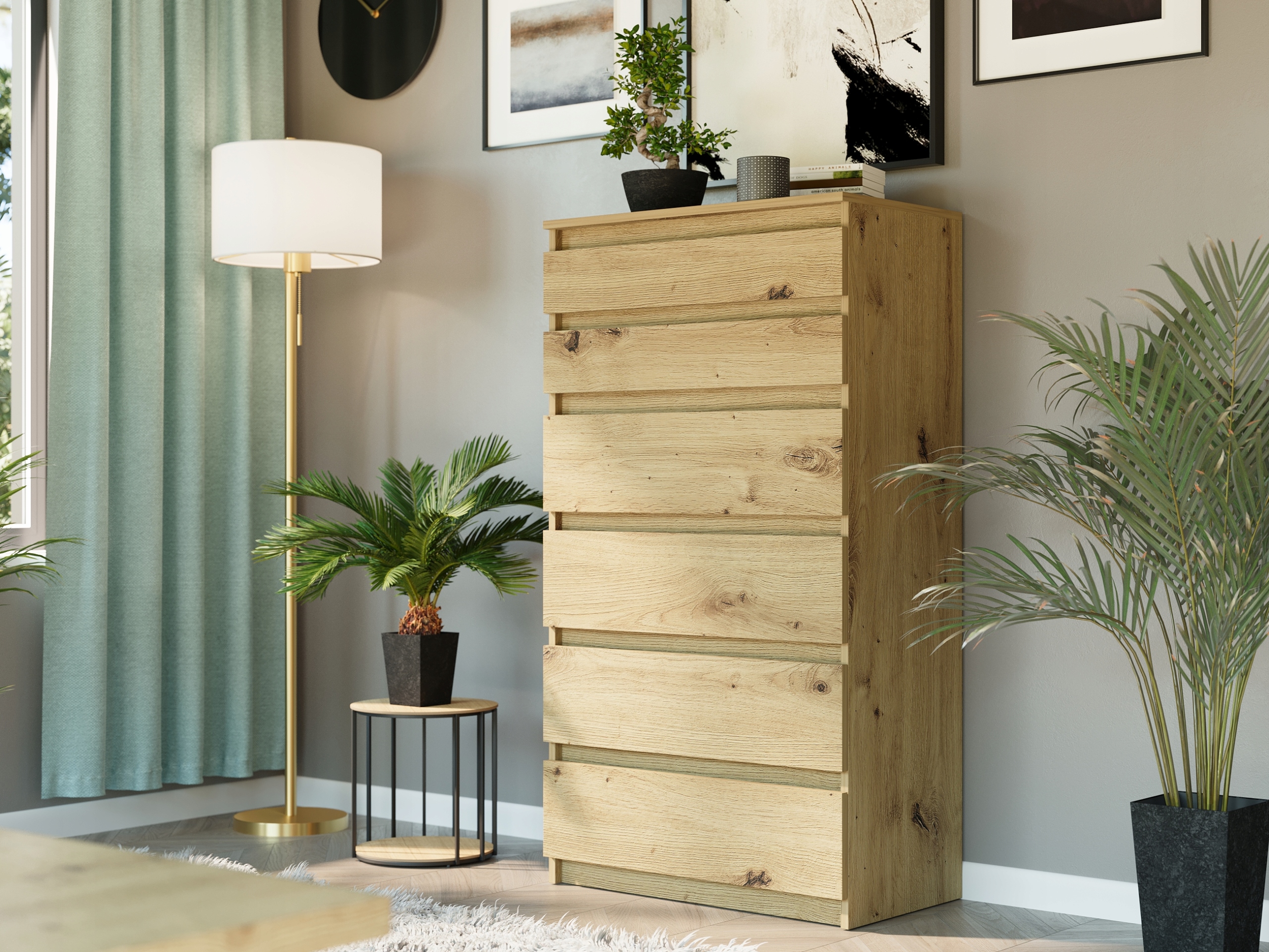 NOWOCZESNA KOMODA SZAFKA 6 SZUFLAD ARTISAN PL R-6 ARTISAN