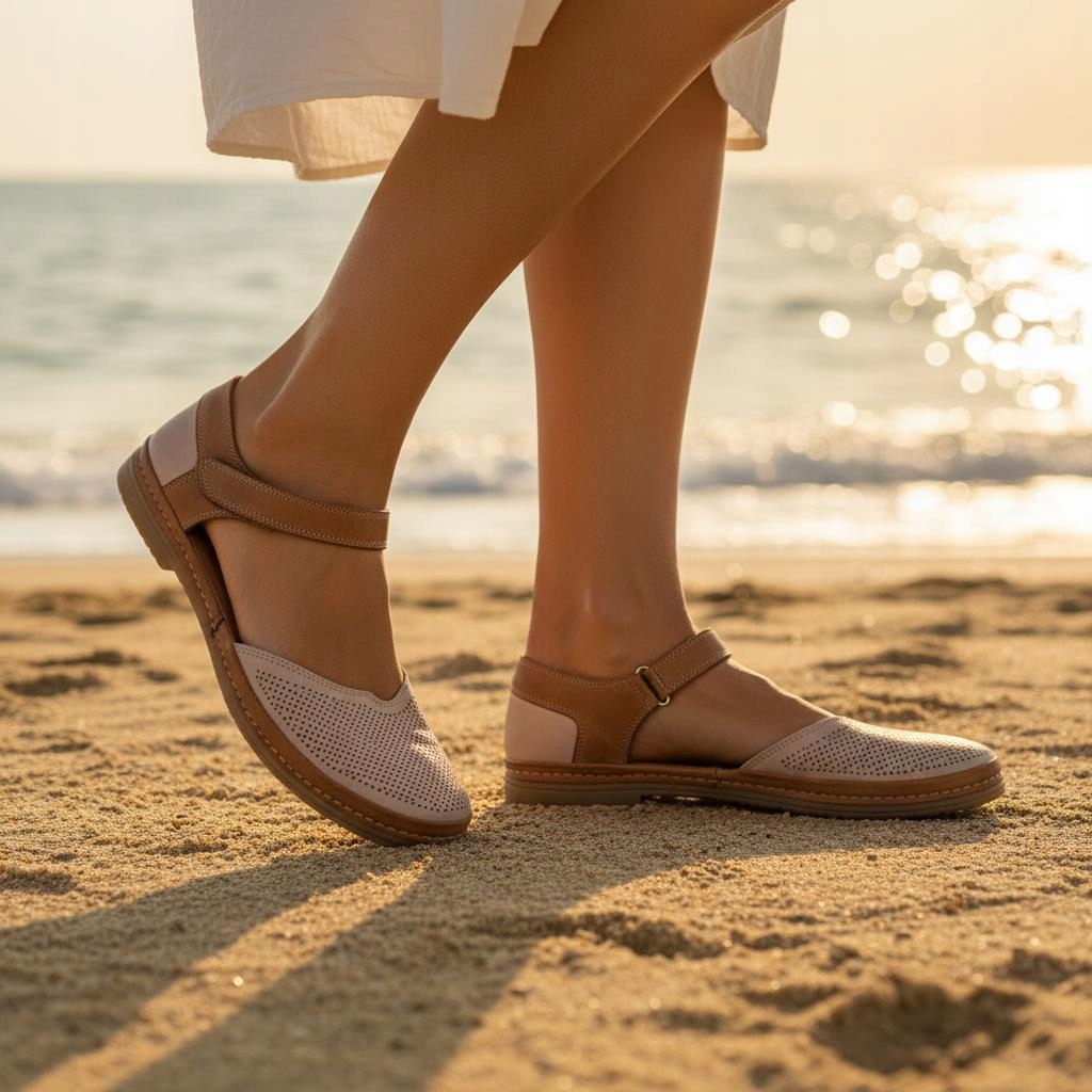 pohodlné polobotky dámské kožené sandály Manitu 911006 Velikost 42