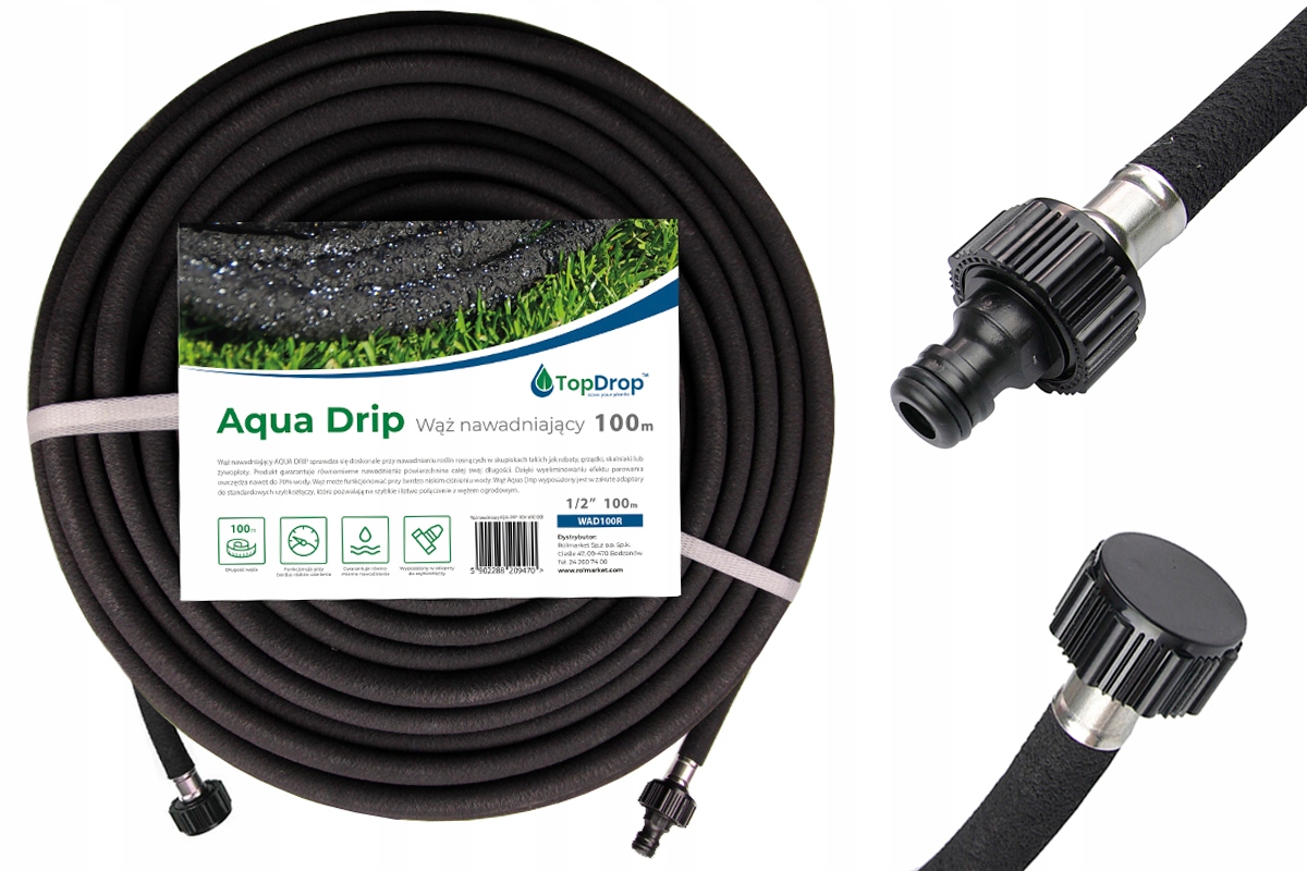 

Wąż Nawadniający Kroplujący Pocący Aqua Drip 100m