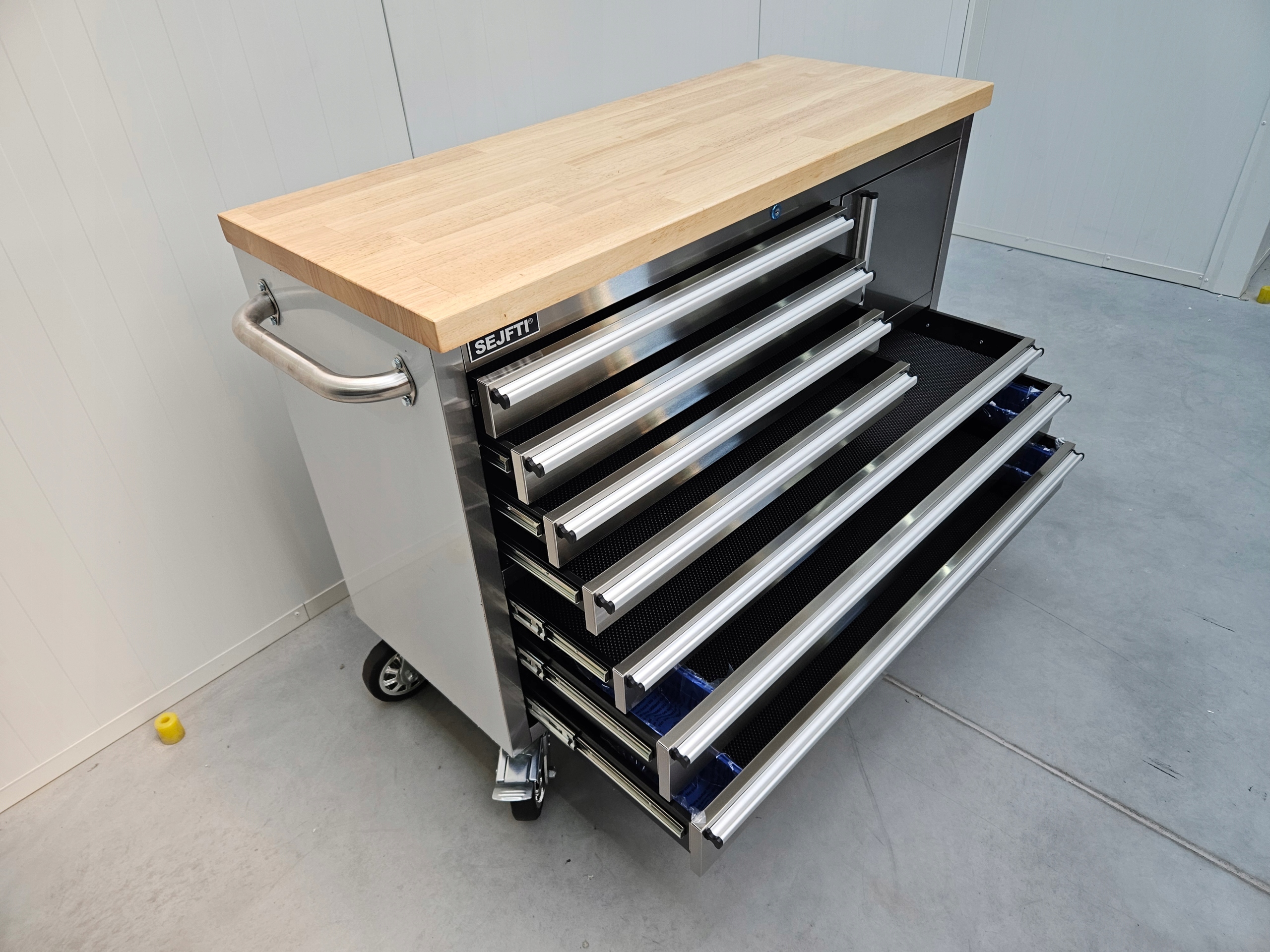 Sejfti Stół Wózek Solidny Na Kółkach Inox do Warsztat-garaż-piwnica