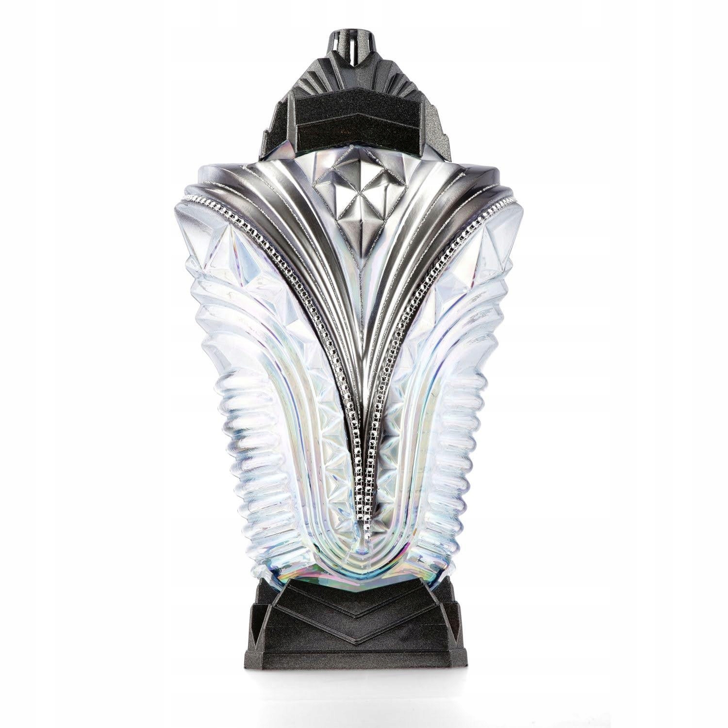 Znicz szklany ZPD Faraon Srebrny 45cm