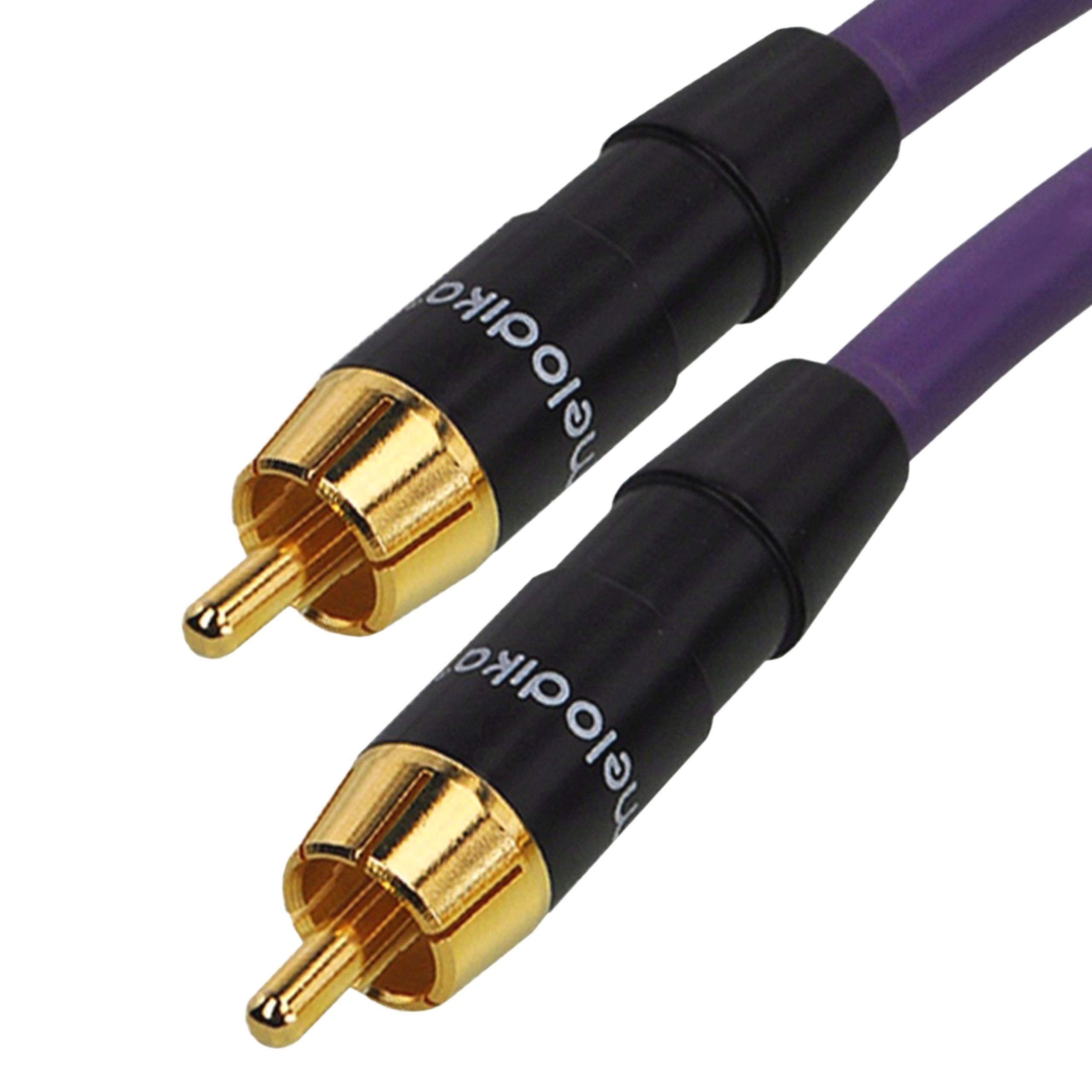 MELODIKA MDSW100 PURPLE RAIN KABEL DO SUBWOOFERA RCA - RCA CINCH OFC 10m Model MDSW100