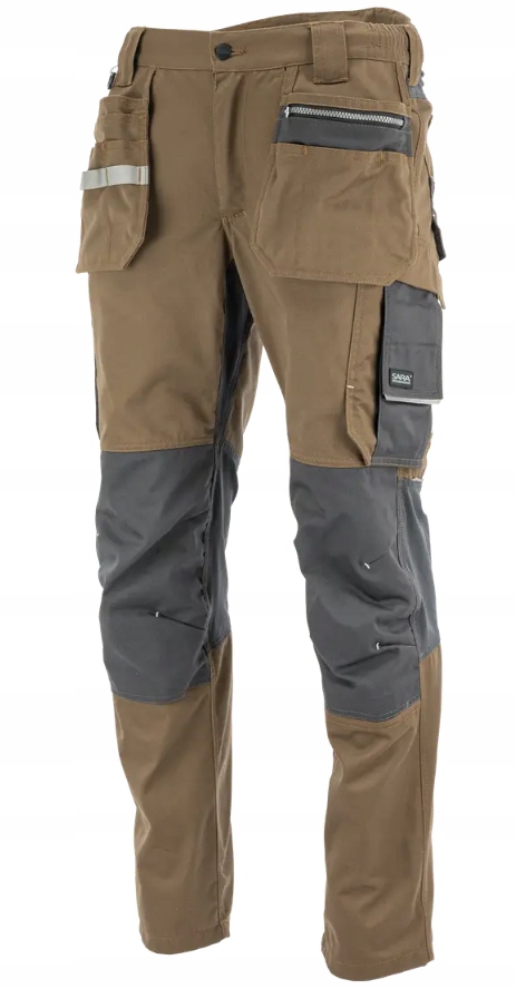 Spodnie Do Pasa Monter Sara Monterskie brązowy r.48