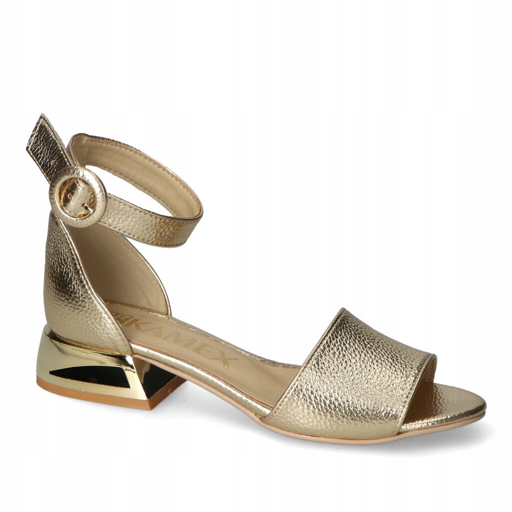 Kamex sandały damskie Alisa klocek złote rozmiar 41