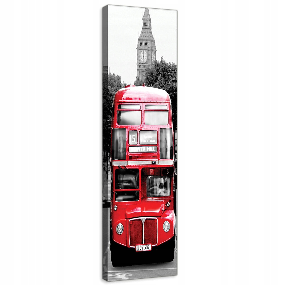 Obraz 45x145 Londýn červený autobus Big Ben městská krajina cestování