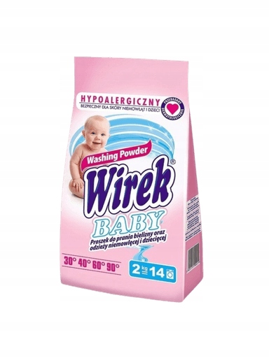 Levně 3x Wirek Prášek na praní dětského oblečení pro miminka Hypoalergenní 2 kg