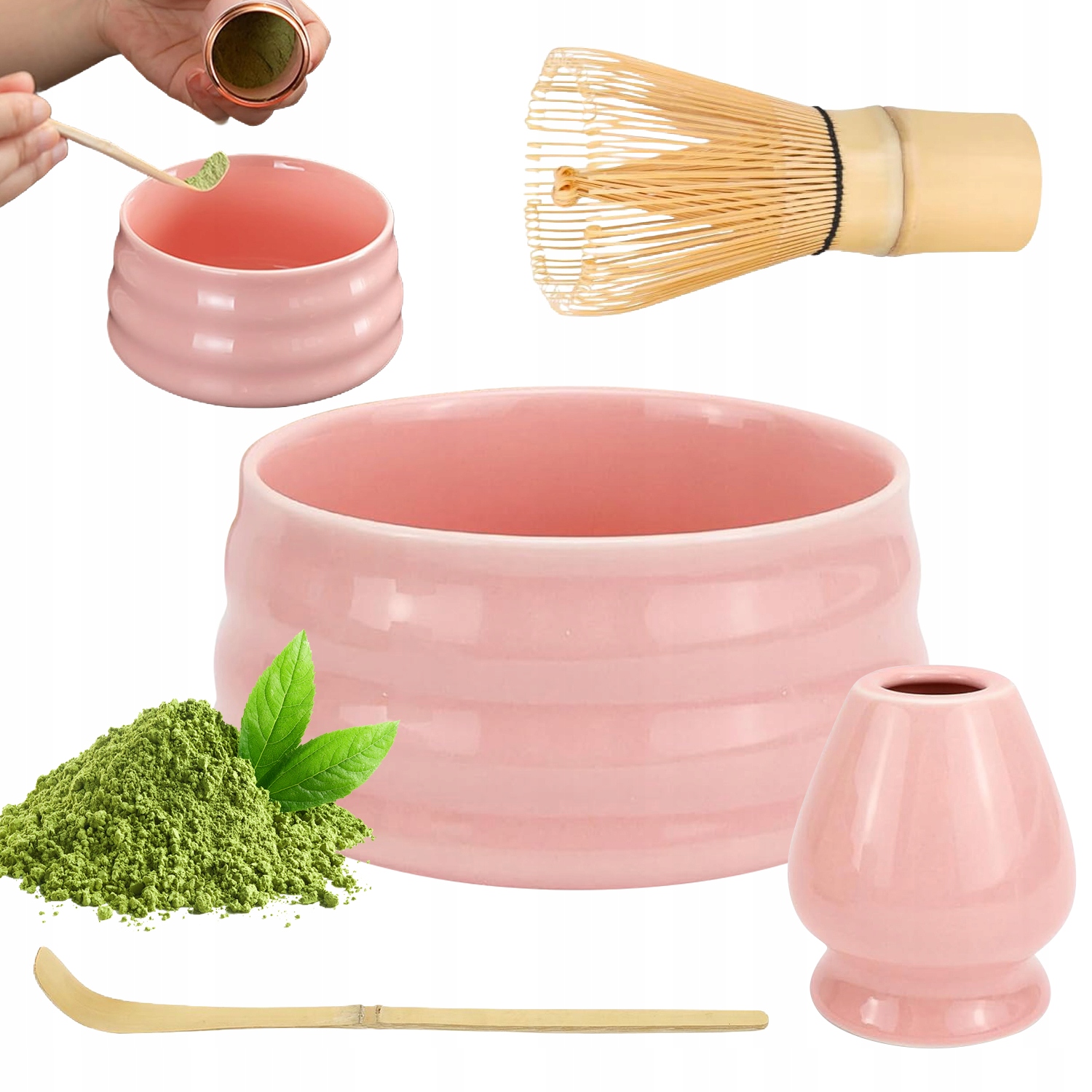 Levně Dárková Sada Pro Matchu Keramickou Čaj Matcha 4EL.