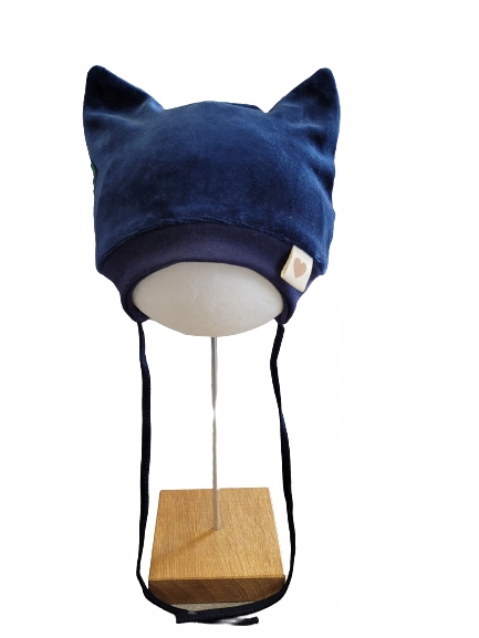 

Czapka podwójna Maja Filon wiązana uszy welur 48