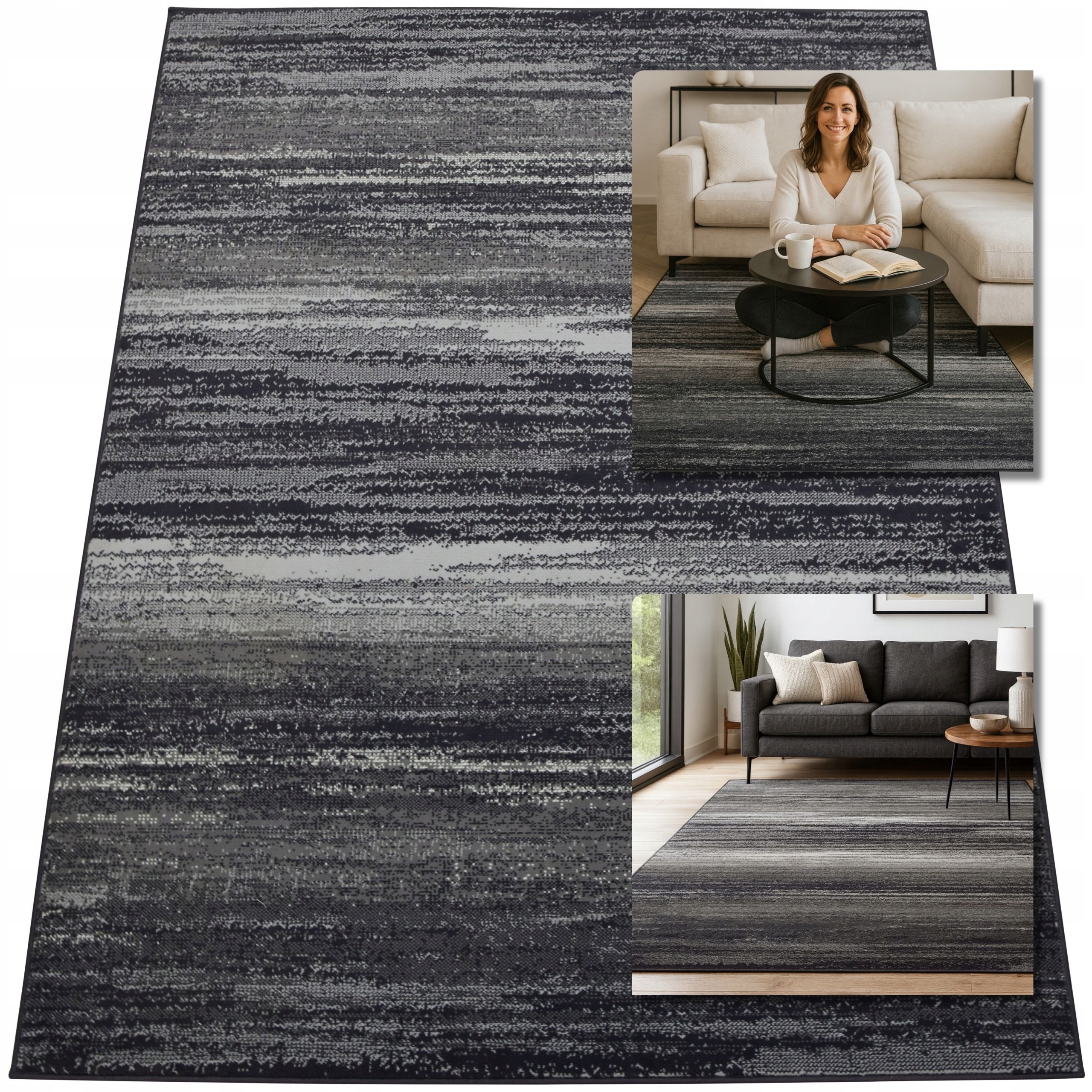 Koberec Moderní Koberec Šedý Bílý Venezia Koberce Do Obývacího Pokoje 120x170