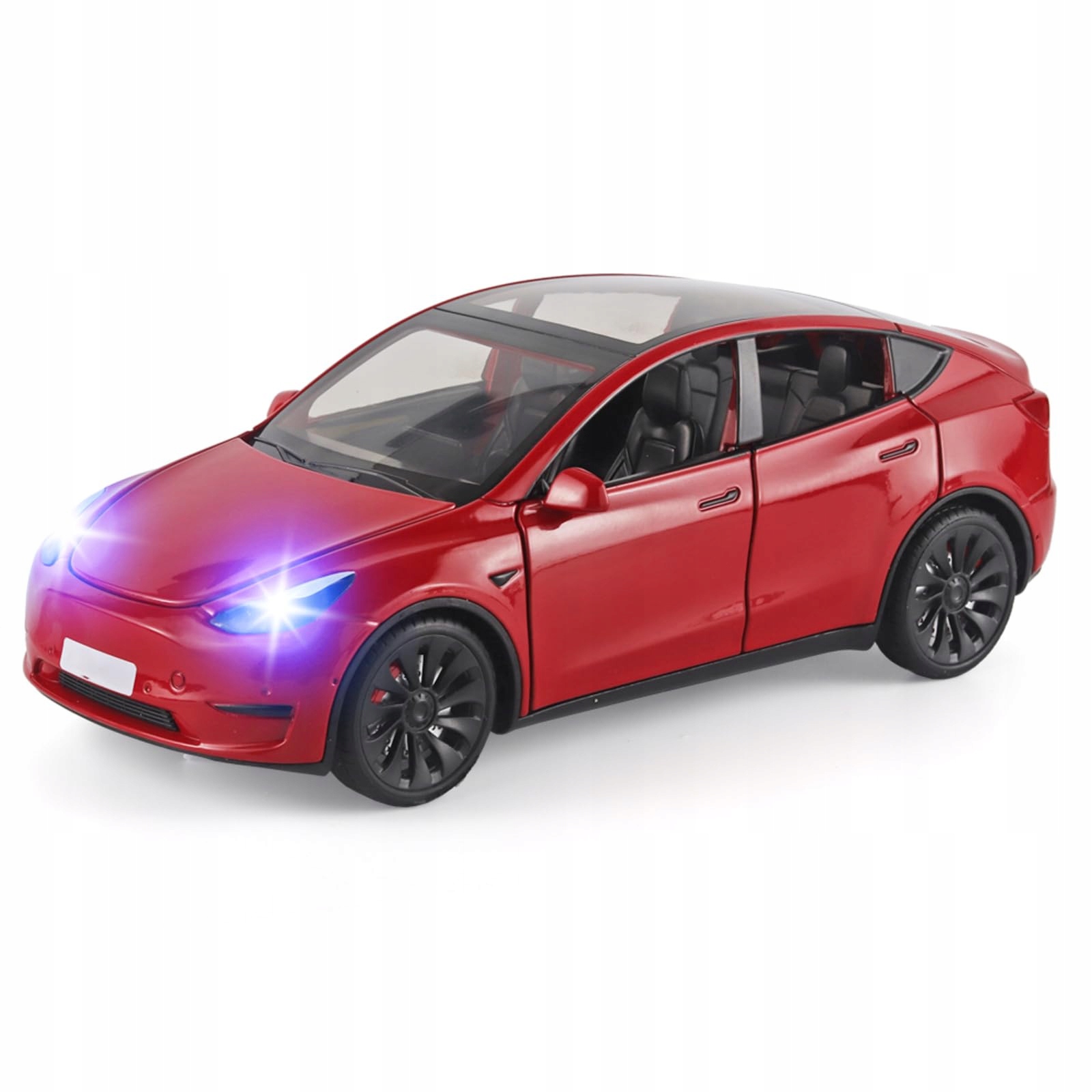 METALOWY MODEL TESLA Y NAPĘD ŚWIATŁA LED DŹWIĘK OTWIERANE DRZWI MASKA 1:24 Rodzaj pojazdu samochód osobowy