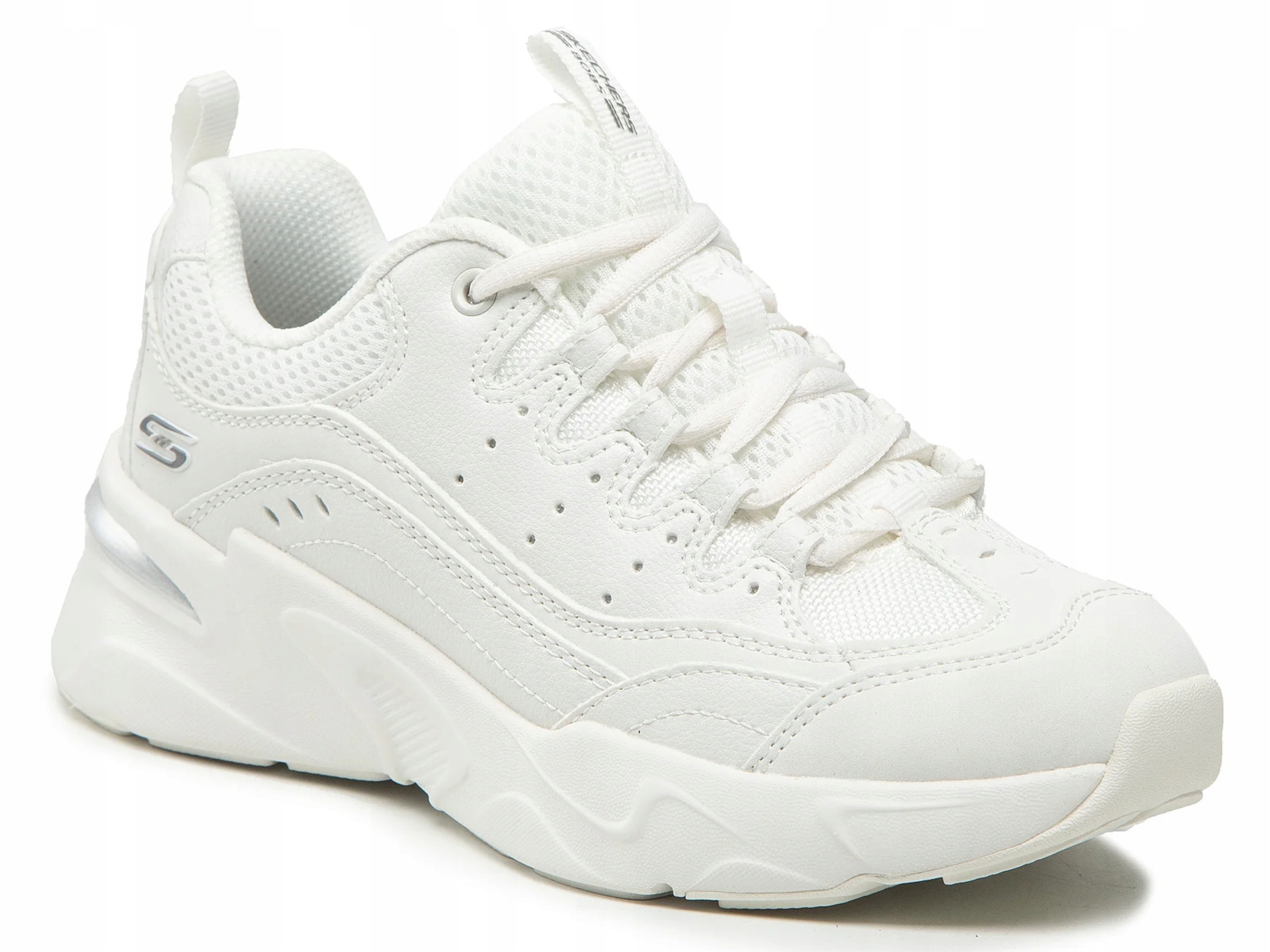 Boty Skechers Bobs Bamina 117355-OFWT bílé sportovní nízké pro každodenní nošení 39,5