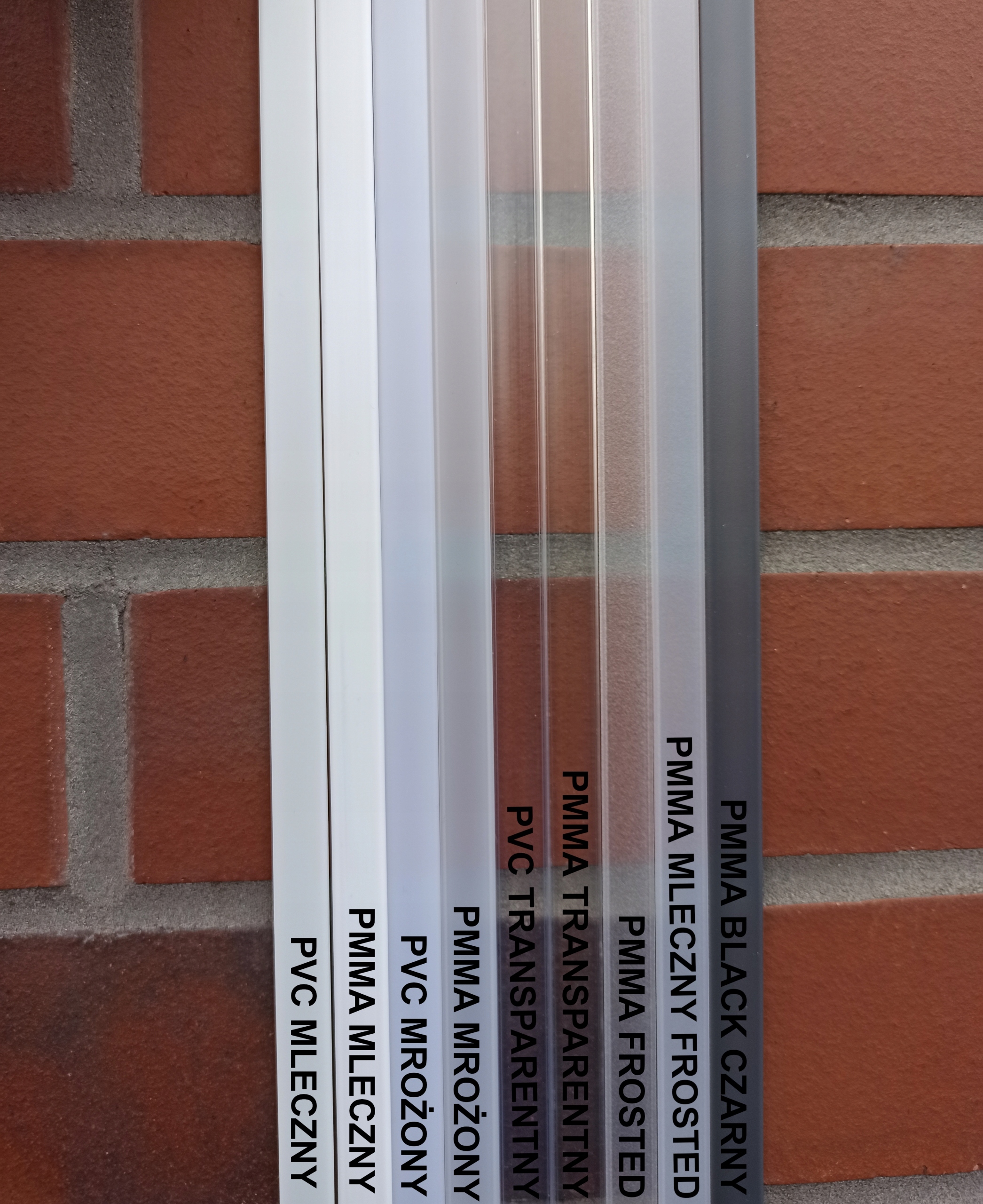 KLOSZ DO PROFILI LED 1M A B C D G H Y Z X - PMMA Typ osłonka