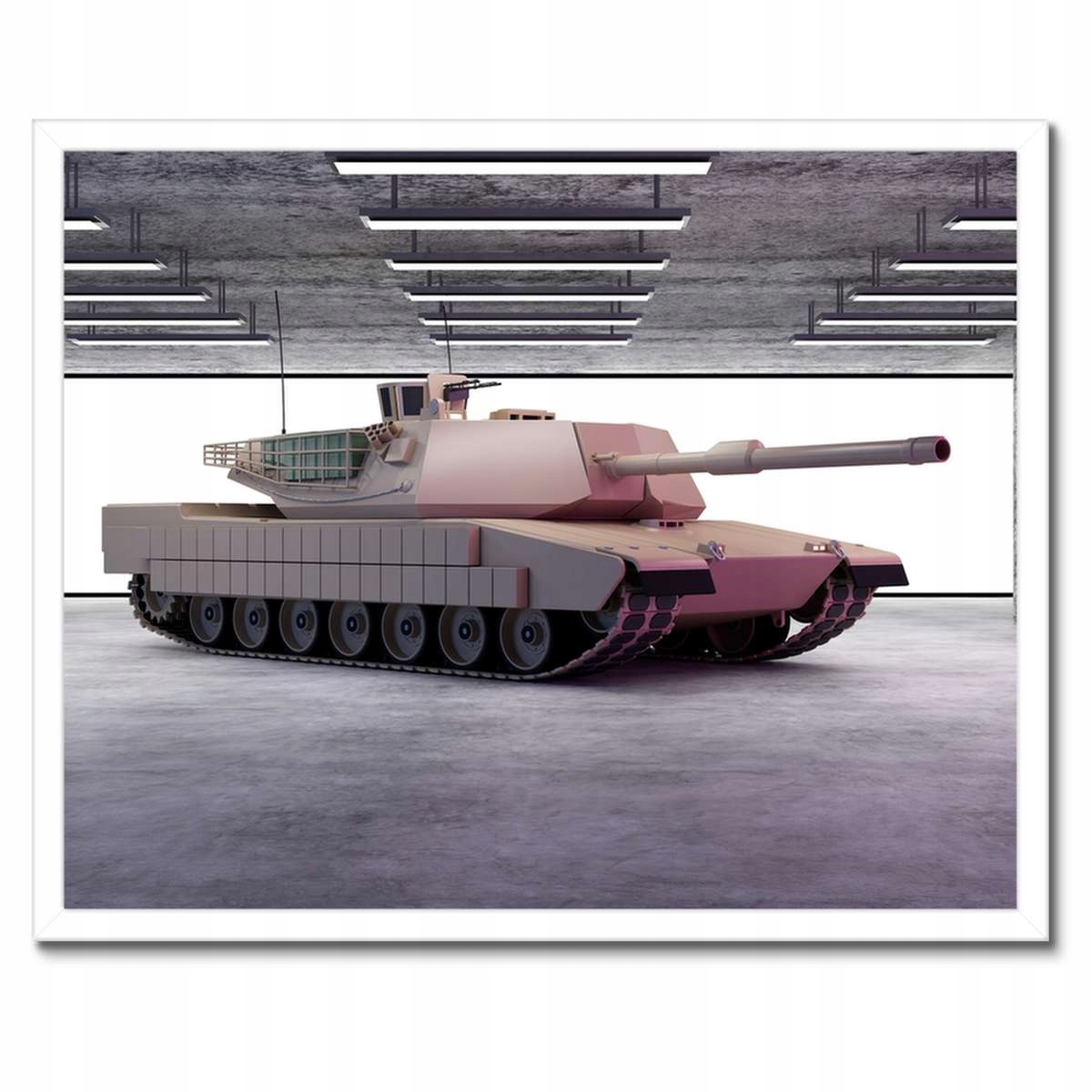 Plakáty v rámu 50x40 Těžký tank na parkovišti