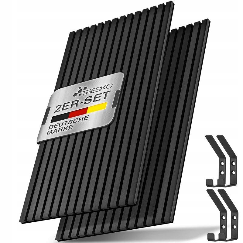 Panele Akustyczne 3D Tresko 2SZT 120X60CM Dąb Z Hakami Ściana