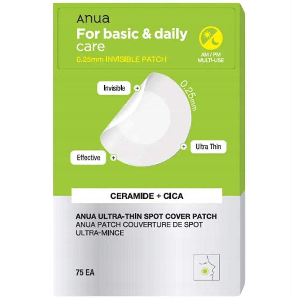 Anua Plasterki Punktowe z Wąkrotą Azjatycką i Ceramidami 75 sztuk