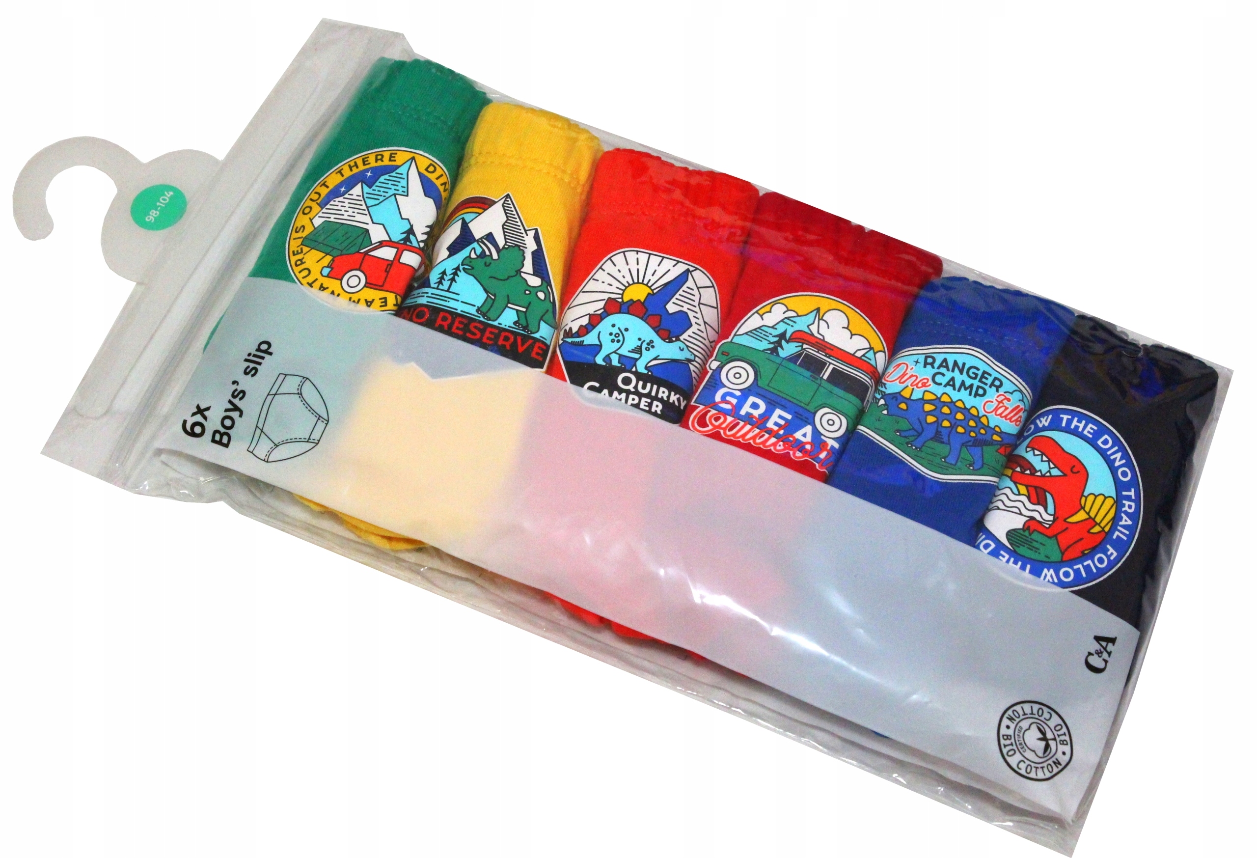 

Slipki 6 Pack majtki dinozaury 92 C&a