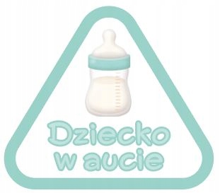 

Naklejka Na Szybę-dziecko W Aucie Trójkąt Zielony