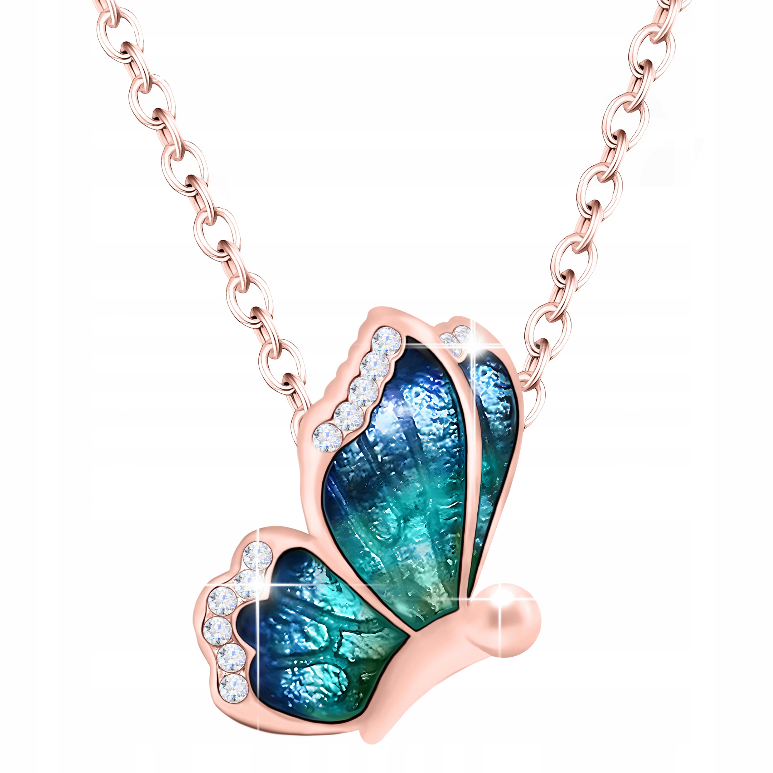 Náhrdelník Pozlacený Motýl Motýlek Přívěsek s Motýlem Motýlkem Stříbro 925