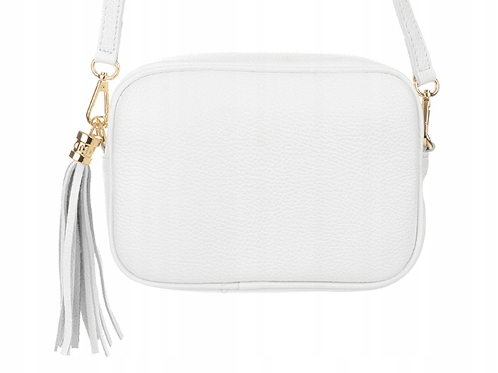 Dámská kožená kabelka přes rameno se střapcem, italská kůže na rameni