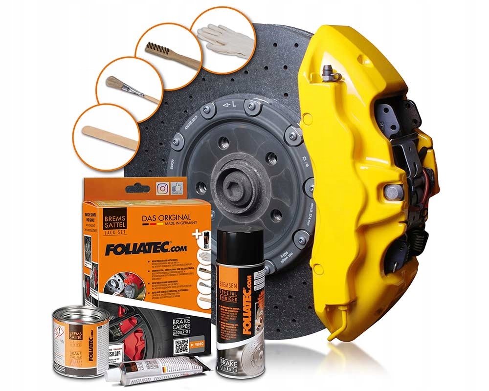 Foliatec lakier farba do zacisków hamulcowych Speed Yellow
