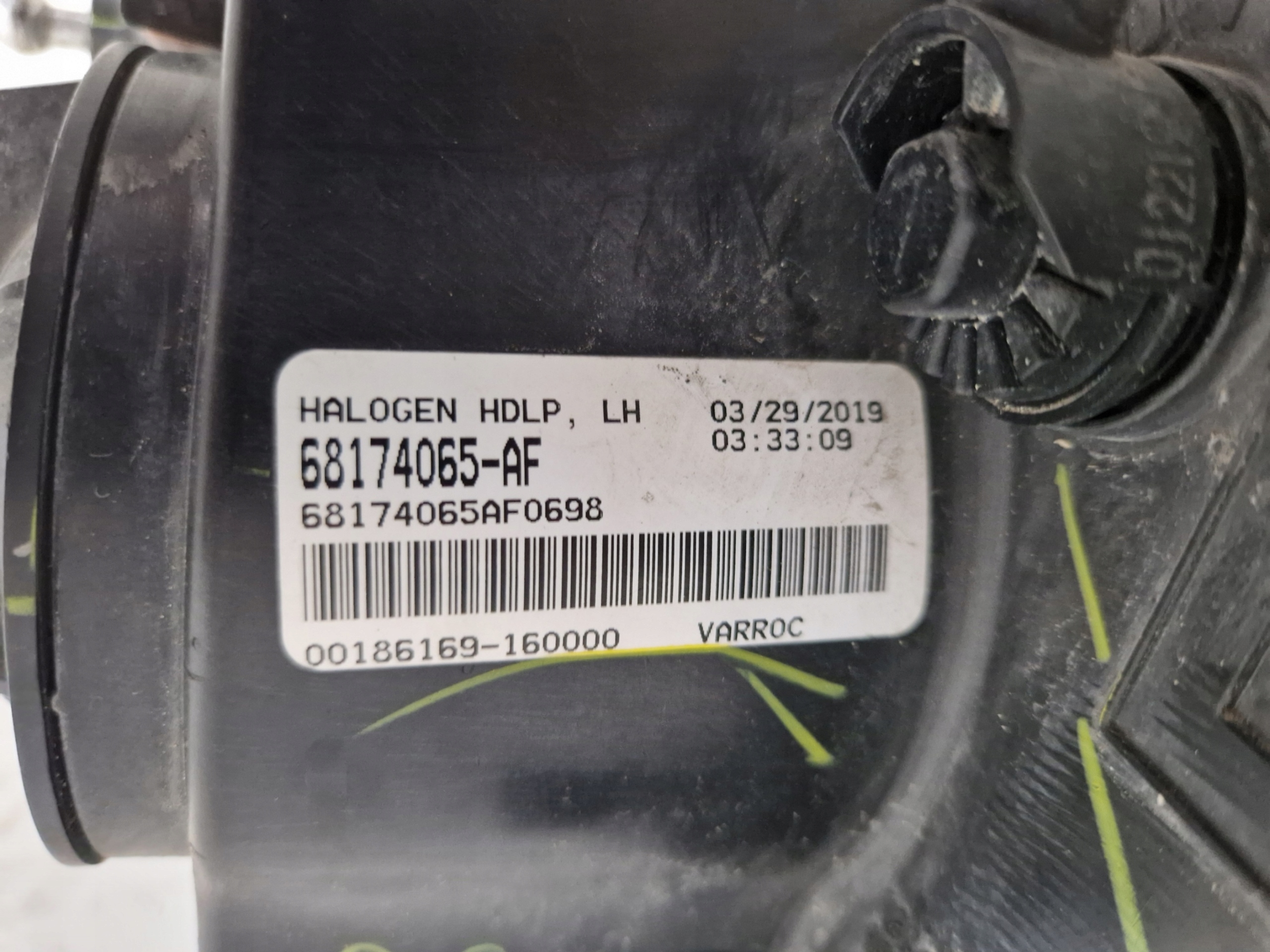 DODGE CHALLENGER 2019- Licht REFLEKTOR vorne vorne links 68174065AF