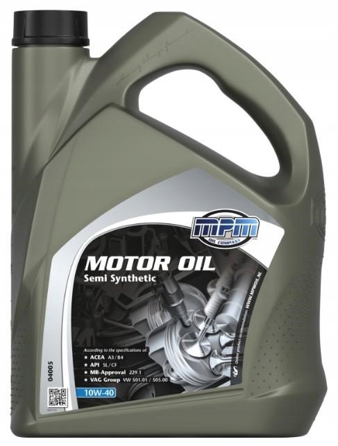 

Olej silnikowy Mpm Oil Semi Synthetic 10W-40, 5 l